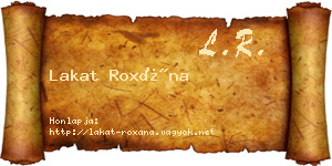 Lakat Roxána névjegykártya